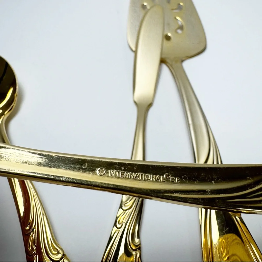 Vintage International Electro Plated Gold Flatware 24 Piece